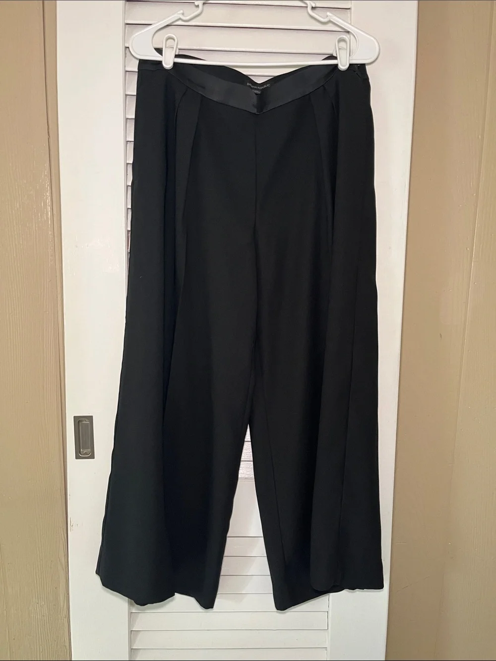Banana Republic Black Wide Leg Dress Slacks